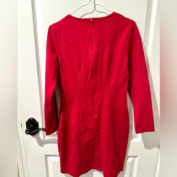 J. Crew Red Long Sleeve Stretch Ponte Knit Sheath Dress - Picture 6 of 8